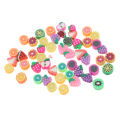 50pcs 10mm DIY Jewelry Findings Polymer Clay Beads Fruit Pieces Slices. 