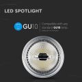 V-TAC 4225 12 W GU10 LED Par 220-240 V SMD Light 6000 K with Light, 900 lm, Beam angle 40 Degree / Not Dimmable 5W Cool VT - 1112 [Energy Class F]. 