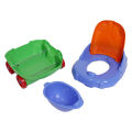 3 in 1 Potty Seat Push Car For Kids Commode Train with Potty Seat Topper For Toddler Training and Beyond Easy to Empty and Clean Space Saving Push Car Splash Protector Mama Love Potty Car Available in ASSORTED COLORS. 