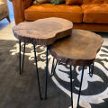 PAKWOOD Live Edge Coffee Table Solid Wood / Nostalgic real wood Centrepiece decor / End Table. 