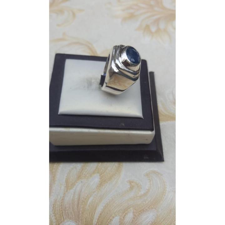 Original African Sapphire Ring For Men's Natural Sapphire Ring Real Neelam Stone rings Blue Sapphire Ring Gift for Husband & Boyfriend