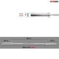 6ft Heavy Duty Strength Training Barbell - 6 ft 2-inch Olympic Weighted Solid Steel Bar Barbell, for Weightlifting/Bench Press/Deadlift and Power Lifting Strength Training, with Rotating Sleeve, Home Gym Max Load 160kg. 