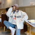 Jacket2022Summer Women'sinsKorean Style Letter Print Student Baseball Uniform Spring and Autumn Loose Long Sleeve Jacket Fashion. 