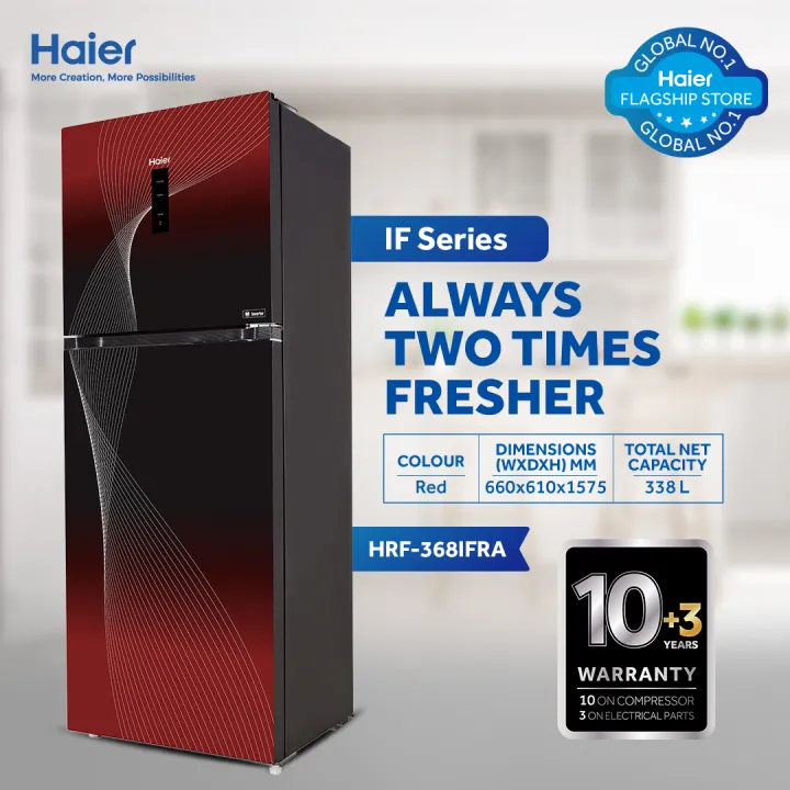 Haier%2014%20Cu%20Ft%20/%20Digital%20Inverter%20/%20HRF-368%20IFRA%20(Fresher%20&%20HCS%20Technology%20+%20Digital%20Control%20Panel%20+%20Turbo%20Fan%20+%204%20Temperature%20Sensors%20+%20ABT%20Technology%20+%20Inverter%20Compressor%20+%20Glass%20Door)%20Red%20Colour%20Refrigerator%20/%2010%20Years%20Warranty%20-%20Image%203