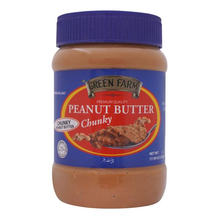 Green Farm Peanut Buter, Chunky, 510g