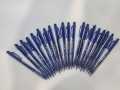 Pack of 20 Pens BLU Ball Point Pen by SIGNATURE, Blue ink, 0.7mm Needle Tip, Smooth Writing Plastic Body,. 