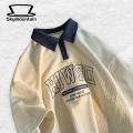 Skymountain Teenager T-shirt Short Sleeves Wear-resistant Preppy Style Men T-shirt. 