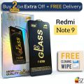1-5 Pcs - Redmi Note 9 - OG Gorilla Glass Screen Protector- Premium Quality - Extra Smooth touch - With Cleaning Wipe. 
