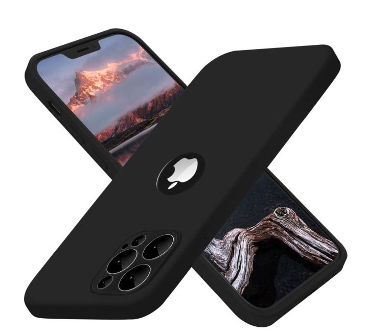 iPhone 13 Pro Max Black Soft Silicon Back Cover