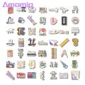 Amamia Cartoon Stickers Math Notation Water Cup Suitcase Skateboard Motorcycle Stickers. 