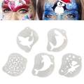 Face Painting Stencil Kit Makeup Art Painting Smooth Lightweight Reusable Half Face Use. 