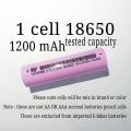 18650 lithium ion cell 3.7 volt to 4.2 volt rechargeable battery tested capacity 1200 mah 18650 cells each cell price 129 rupees. 