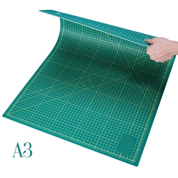 Paper Cutting Mat with Marking Guide - Size A3, Craft Cutting Mat, A3 Anti Slip Rubber Cutting Mat, Double Sided Cutting Mat, A3  Mat Self-Healing & Rotary Cutter Knife Printed Grid Craft