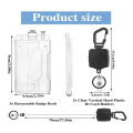 3Pack Heavy-Duty Badge Holder Hard Plastic ID Badge Holders Vertical 2-Card Badge Holder. 