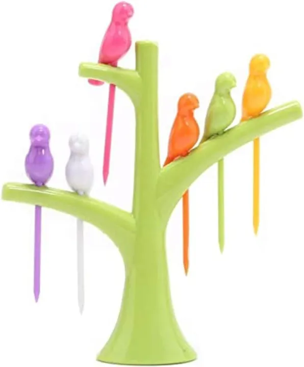 Plastic%20Fruit%20Fork%20Set%20with%20Stand,%206-Pieces,%20Multicolour%20-%20Image%205