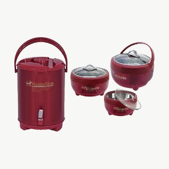 HOT%20POT%20WATER%20COOLER%20SET%204%20PCS%2014%20LITER%20WATER%20COOLER%203%20PCS%20HOT%20POT%20Stainless%20Steel%20Hotpot%20Cover%20With%20Glass%20Lids%20Set%20-%20Image%205