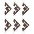10Set Antique Flat‑Angle Edge Guard Triangular Wood Box Corner Protector Cove WI. 