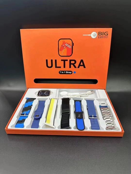 7 in 1 Smart Watch - 7 Straps Smart watch Ultra watch 8 for Gift - 7in1 Smart watch for Boys - 7 in 1 Ultra Smart watch for Girls - Ultra 7 in 1 strap - Smart watch with 7 straps - Smart watch 7 in 1 - Ultra Smart watch 7 straps - Smartwatch Ultra 8 watch