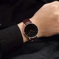 Hannah Martin Men's Watch, Ultra-thin 6.9mm Simple Dial Japanese Movement Fashion Business Quartz Watch, Ideal choice for Gifts. 