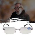 Rimless Diamond-cut Reading Glasses Anti-blue Light and Neutral / Blue Film Integrated Full Degree 1.0 1.5 2.0 2.5 3.0 3.5 4.0. 