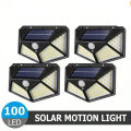100 LED Solar Light Outdoor Solar PIR Motion Sensor Lights 3 Lighting Modes For Garden Decoration Street Wall Lamp. 