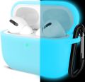 Migimi AirPods Pro Case, Armor Protective Silicone Cover Compatible with AirPods Pro (2019) Fluorescent Blue. 