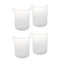 4 Pcs 50 Ml Laboratory Plastic Water Measuring Cup Transparent. 
