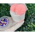 STRAWBERRY ICE CREAM SCOOP DIY  SLIME WITH CLAY ICE CREAM SCOOPS AND FLUFFY BOTTOM. 