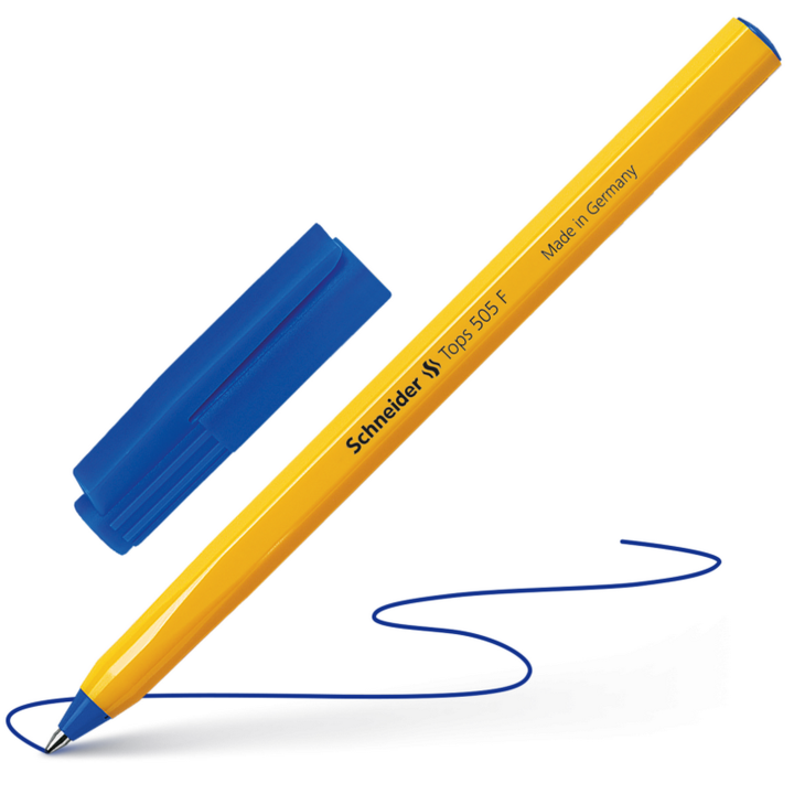 Schneider Tops 505 F Ballpoint pen 0.4mm (6 Pens Pack) (Made in Germany) Ideal for Educational and Professional Writing, Sketching and Drawing - Schneider pens - Ball point Pen - Ball pen