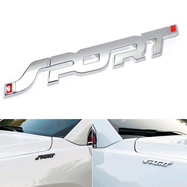 SPORT Logo Emblem Car Trunk Fender Badge 3D Sticker Metal Decal Accessory