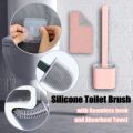 Silicone toilet brush with drain brush holder, toilet cleaning ,bathroom cleaning ,clean, brushes. 