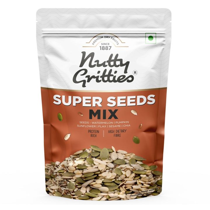 Premium Super Seed Trail Mix - 6 Super Seed in 1 Mix Flax, Chia, Sesame ...