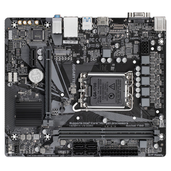 Gigabyte%20H610M%20H%20V3%20DDR4%20Motherboard%20-%20Supports%20Intel%20Core%2014th%20CPUs,%204+1+1%20Hybrid%20Phases%20Digital%20VRM,%20up%20to%203200MHz%20DDR4,%201xPCIe%203.0%20M.2,%20GbE%20LAN,%20USB%203.2%20Gen%201%20-%20Image%204