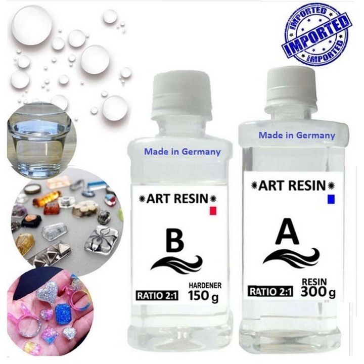 Epoxy Art Resin Crystal Clear Adhesive For Craft & Coating (450 Grams)