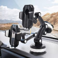 Universal Car Mobile Holder Mount with One-Button Pop-Up, Strong Suction for Dashboard/Windshield, 360° Rotation, Fits Phones 60mm-110mm. 