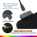 GMS-WT-5 RGB Colorful LED Light Soft Large Gaming Mouse Pad / GMS WT-5 RGB Gaming Mouse Pad 14x10" inch Extended Stitched Edges - 12 Lighting Modes - Braided Cable - Waterproof - Anti-Slip Rubber Base. 