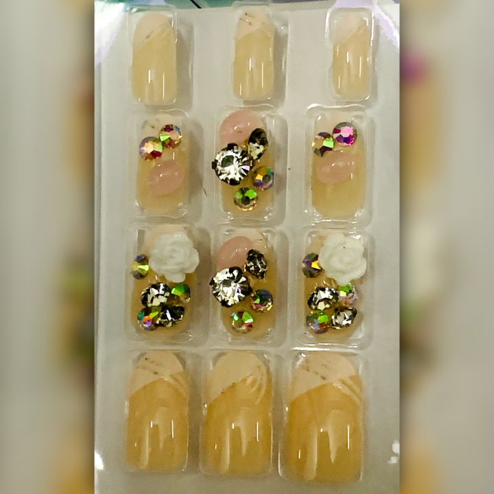 Artificial%20Sticky%20Stylish%20Press%20On%20Nails%20Random%20Seleted%2012%20Pcs%20Set%20-%20Acralic,3d,NonSticky,Printed%20And%20Glitter%20Press%20On%20Nail%20-%20Fancy%20Stylish%20Cute%20Artificial%20Nails%20-%20Image%207