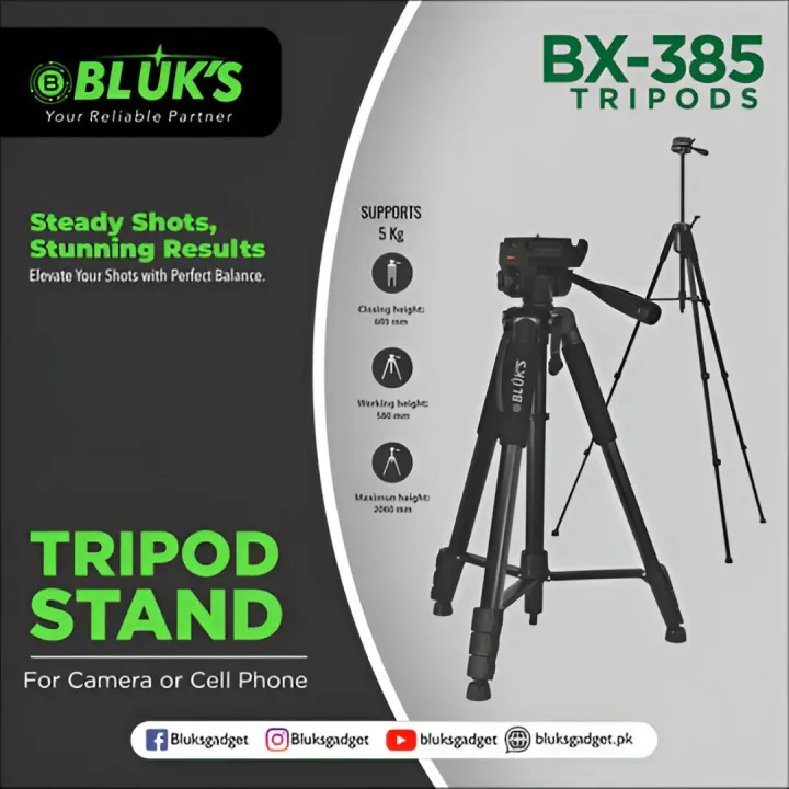 BLUKS%20BX-385%20-%20360%20Tripod%20-%20Long%20CamCorder%20TriPod%20Stand%20-%20Image%202