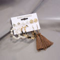 Fashion Gold Hoop Earrings Set Women Pearl Hoop Earrings Oversize Metal Circle Punk Earring Fashion Jewelry. 