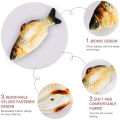 Electric Flopping Cat Kicker Fish Plush Toy, Realistic Moving Fish, Wiggle Fish Catnip Toys, Motion Kitten Chew Bite Toy. 