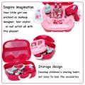 Makeup Briefcase Fashion Beauty Pretend Playset For Kids Girls Make Up Set Toys Professional Princess Makeup Tools Kit For Your Princess Best Birthday Gift. 