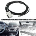 Car 3.5Mm 12Pin Female Audio Music Aux Cable Input Adapter for Mercedes Benz W169 W203 W209 W221 W164 R230. 