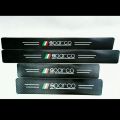 Sparco logo Carbon Fiber Car Door Sill Sticker - 4 Pcs Set. 