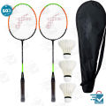 Professional Racket 2 Badminton Rackets With Free shuttle Outdoor Sports By Broker Shop. 