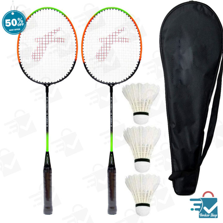 Professional Racket 2 Badminton Rackets With Free shuttle Outdoor Sports By Broker Shop