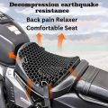 Back pain Relief Motorcycle Honeycomb Gel Seat Cushion 3D Mesh Fabric Comfort Autobike Decompression Cover Shock Absorbing Relief Cushions - Bike Seat Cushion For Back pain - Motorcycle Seat Cover  - seat cushion for motor bike - air mesh seat cover. 