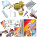 High Quality  Reusable  Complete  Mehndi Practice Book with Kit For Henna Practice - 1 Book with kit. 