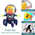 Dancing Space duck Robot Musical Dancing Toy for Kids - Cosmic Space Duck Astronaut Theme, Electric Six-Claw Robot with Music and Lighting - Adorable Children's Toy Gift. 