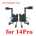 Earpiece Ear Speaker Flex Cable For iPhone 13 14 Pro Max Mini Plus Front Light Sensor Ribbon Replacement Parts. 