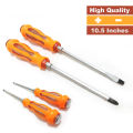 Heavy Duty 2 pcs Screwdriver 10 inches long Screw Driver ( + - ) Long Handle Split Repair Tools Kit. 